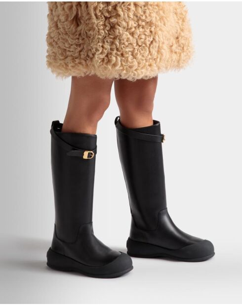 Stivali Aurore in pelle nera