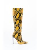 Bottes en cuir Barbra jaunes