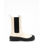 Bottines en cuir Siah blanc cassé