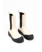 Bottines en cuir Siah blanc cassé