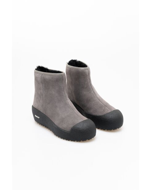 Bottines en cuir Guard grises