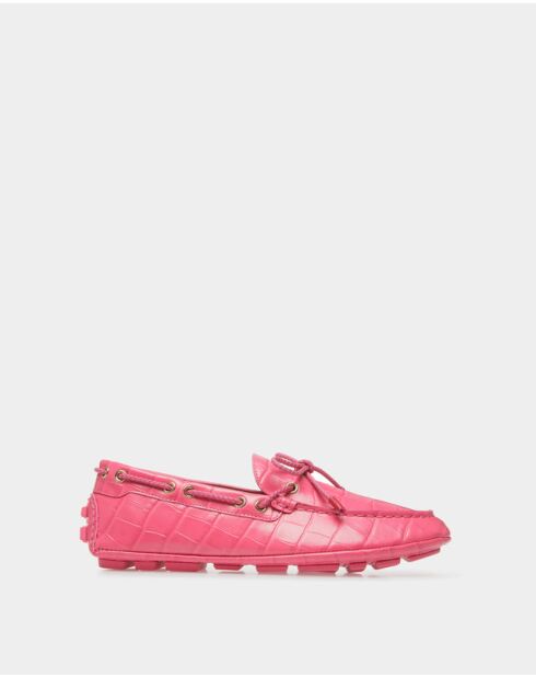 Mocassins en cuir Driver fuchsia