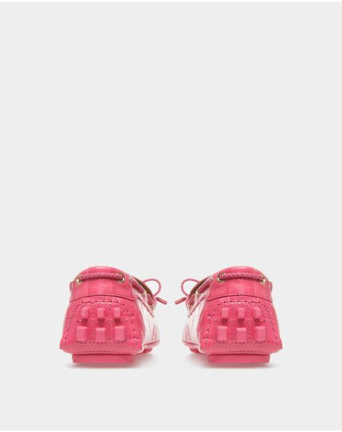Mocassins en cuir Driver fuchsia