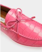 Mocassins en cuir Driver fuchsia