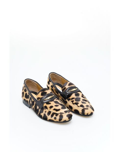 Mocassins en cuir Pesek-pyl léopard