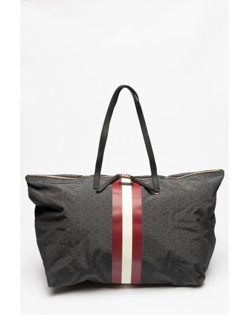 Sac cabas gris très foncé/or jaune