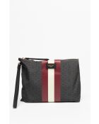 Borsa tote grigio molto scuro/oro giallo