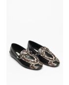 Mocassins en cuir Driver multicolores noirs