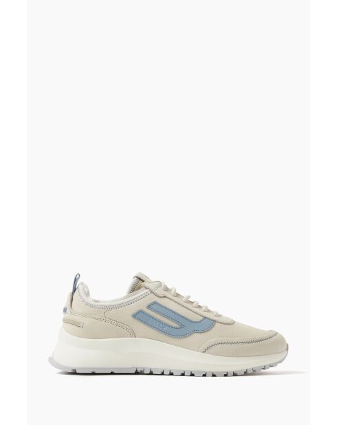 Baskets en cuir Fantine blanc cassé/bleu ciel