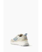 Baskets en cuir Fantine blanc cassé/bleu ciel