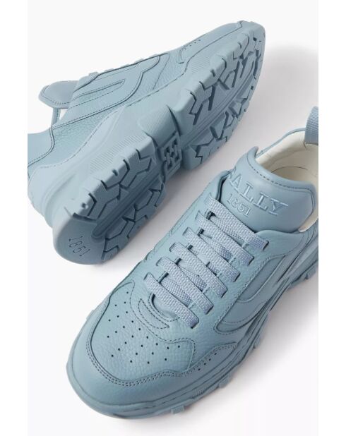 Baskets en cuir Iseult bleu ciel