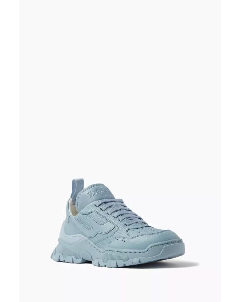 Baskets en cuir Iseult bleu ciel