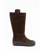 Botas Nina de piel marrón oscuro