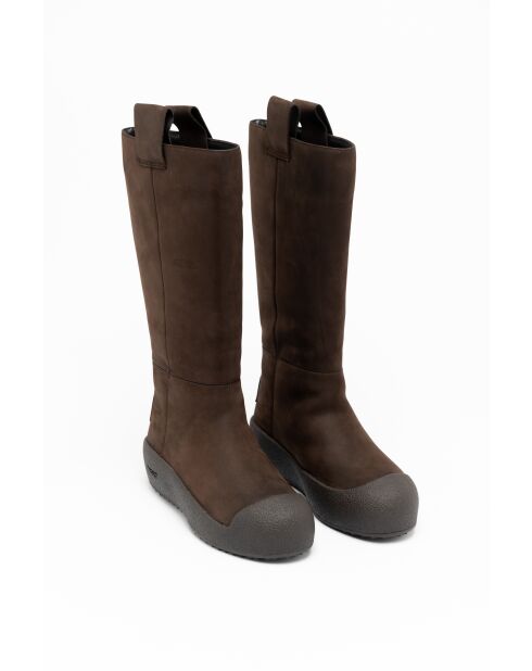 Stivali Nina in pelle marrone scuro