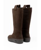 Botas Nina de piel marrón oscuro