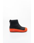 Bottines en cuir Julia noires/oranges