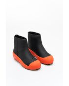 Bottines en cuir Julia noires/oranges