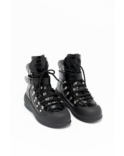 Stivali Coralie in pelle nera