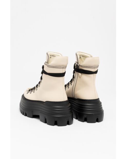 Stivali Giulia in pelle off-white