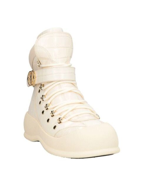 Stivali Coralie in pelle off-white