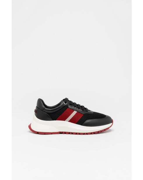 Baskets en cuir Vénétia noirs