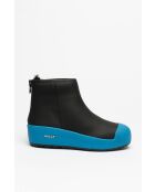 Bottines en cuir Julia noires/bleues