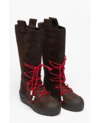 Stivali Thea in pelle marrone scuro