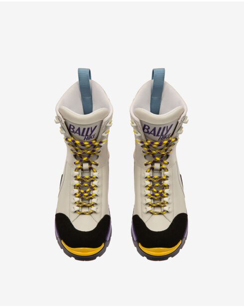 Stivali Alice in pelle bianca tenue