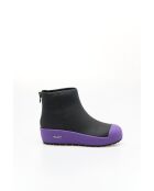 Bottines en cuir Julia noires/violettes