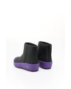 Bottines en cuir Julia noires/violettes