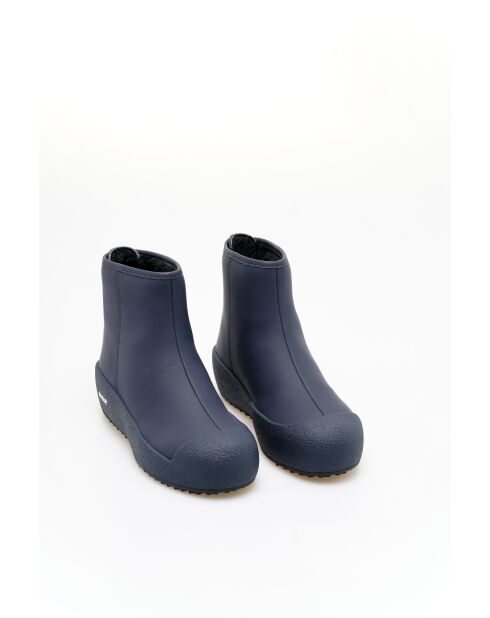 Bottines en cuir Julia bleu marine