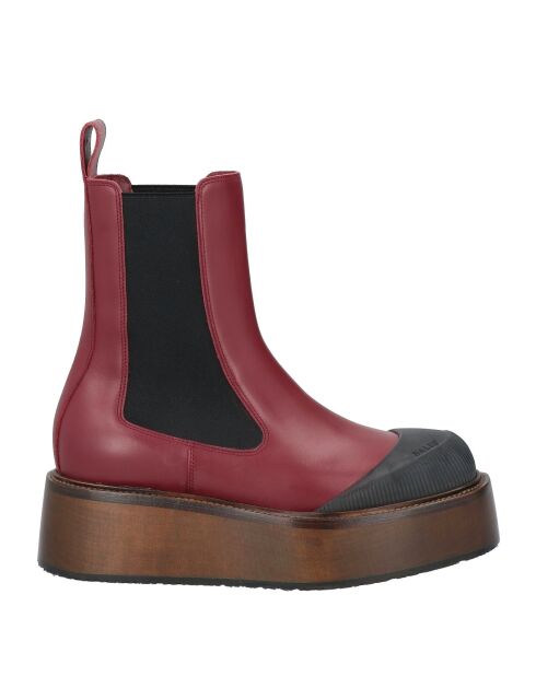 Botas de piel Ava Bordeaux