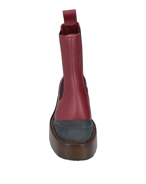 Botas de piel Ava Bordeaux