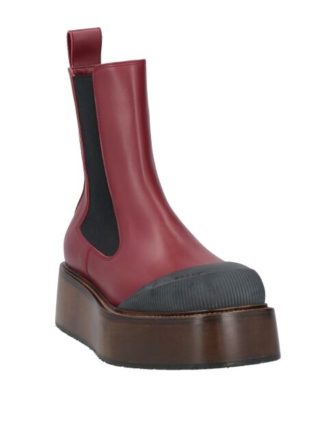 Botas de piel Ava Bordeaux