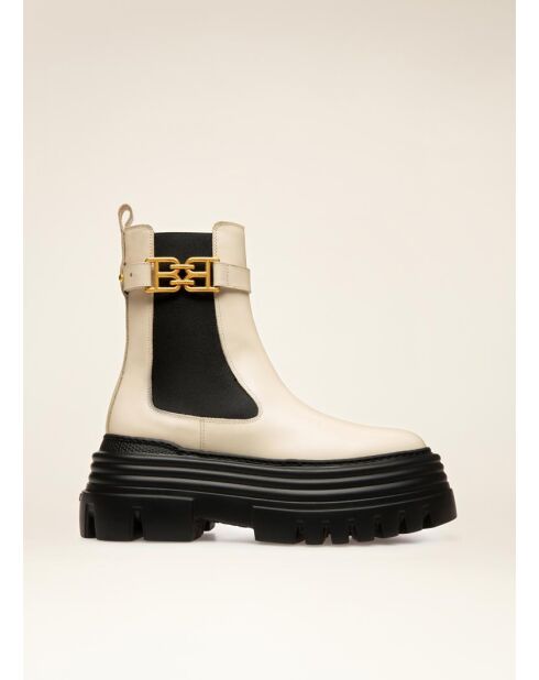 Stivali Chloé in pelle off-white