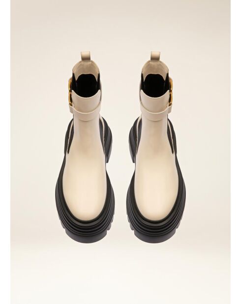 Stivali Chloé in pelle off-white