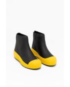 Bottines en cuir Julia noires/jaunes