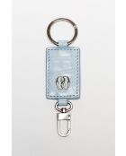 Porte-clés en cuir bleu clair