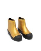 Bottines en cuir Iris dorées/noires