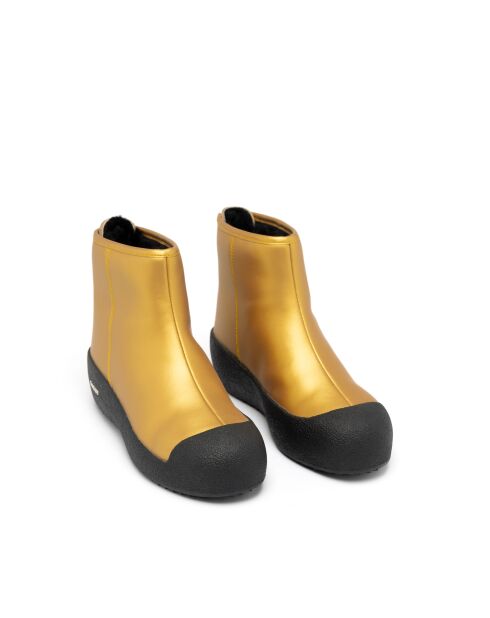 Bottines en cuir Iris dorées/noires