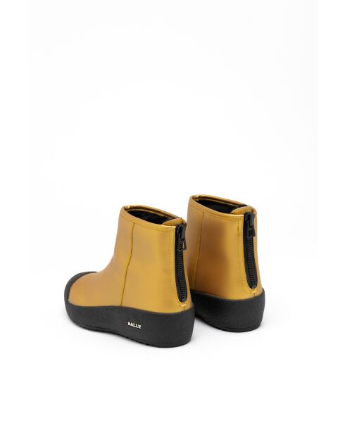 Bottines en cuir Iris dorées/noires