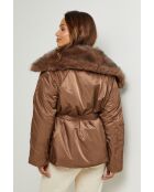 Chaqueta de plumas Basma choco
