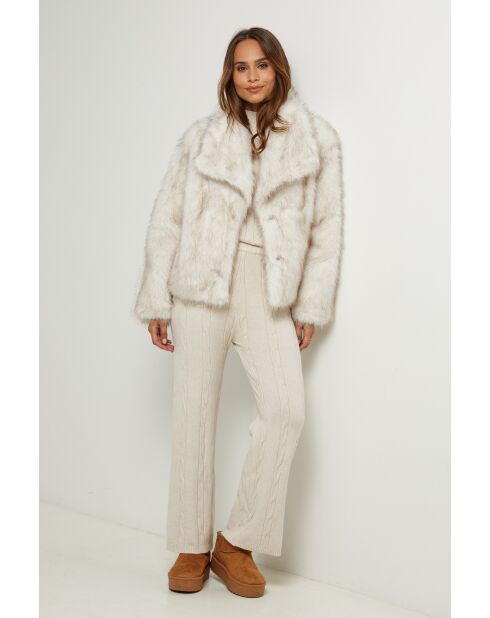 Fausse fourrure Paulette ivoire
