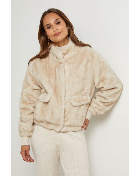 Fausse fourrure Pierrette beige