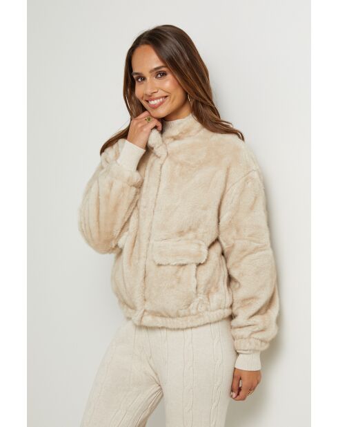 Fausse fourrure Pierrette beige