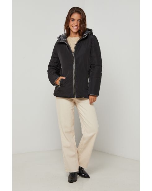 Fausse fourrure Aurore noire/anthracite