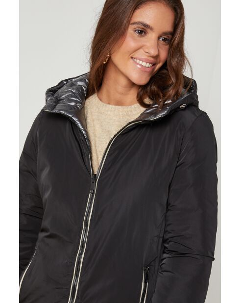 Fausse fourrure Aurore noire/anthracite