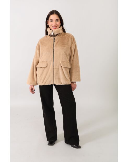 Pelliccia sintetica cammello Huguette