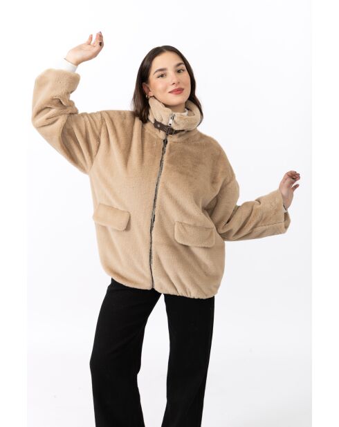 Pelliccia sintetica cammello Huguette