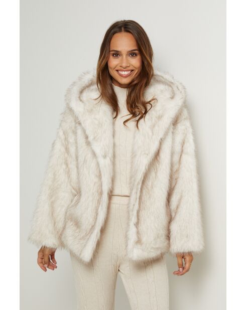Fausse fourrure Léna ivoire
